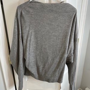 Grey Oversized Sweater with Zipper